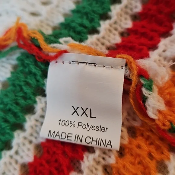 Colorful Striped Knit Set Crop Top High Waisted Short Cute & Colorful XXL - Picture 4 of 5